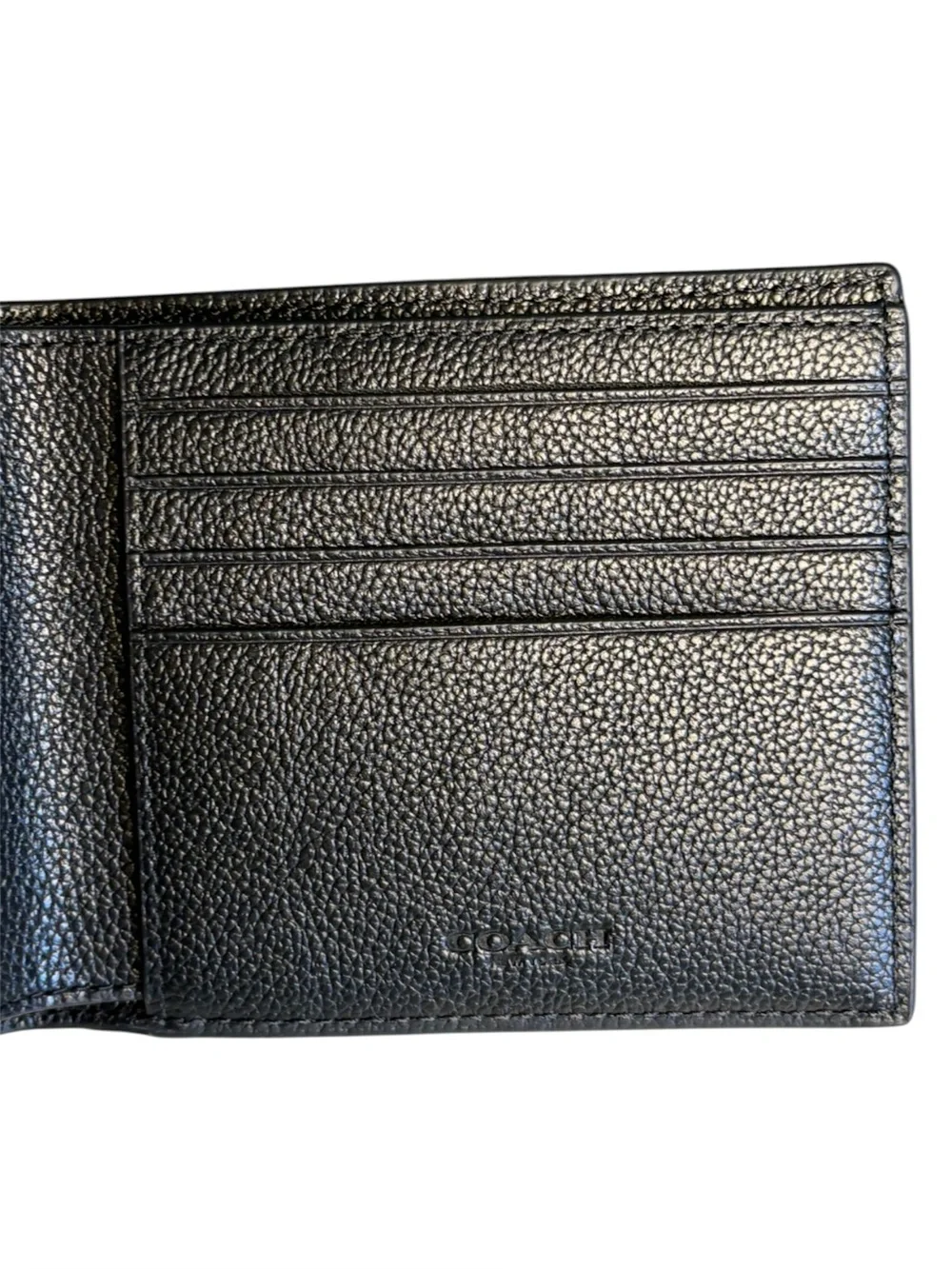 Coach Black Men’s Billfold Wallet NWOT